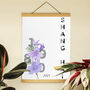 Hand Illustrated Birth Flower Year And Name Print, thumbnail 5 of 9