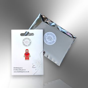 Small Red Astronaut Cosmonaut Enamel Lapel Pin, Spaceman Badge, Astronomy, Science, Space Gift For Kid, Birthday Gift Son, Nephew, Grandson, 5 of 8
