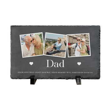 Personalised Memorial Photo Slate With Stand 30 X 20cm, 5 of 6