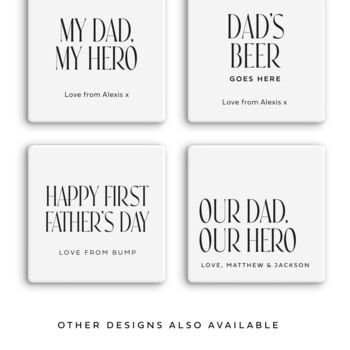 Reserved For Dad's Drink Personalised Ceramic Coaster, 9 of 10