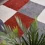 The Rugs Geometric Shaggy Rug Terra Checkered Rug, thumbnail 4 of 12