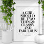 Coco Chanel 'Classy And Fabulous' Typography Print, thumbnail 1 of 3
