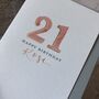 Personalised Watercolour Number Age Birthday Card, thumbnail 4 of 6