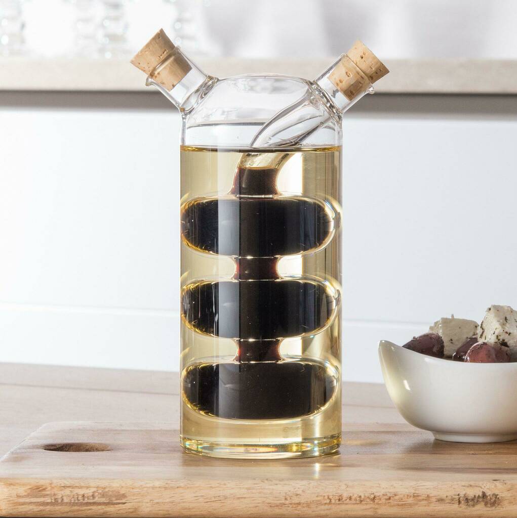 Two In One Balsamic Vinegar And Oil Bottle, Droplet, 1 of 2