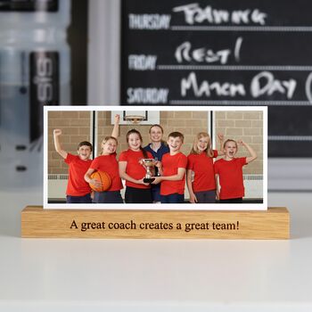 Personalised Sports Coach Teacher Gift Print And Stand, 8 of 12