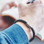 Men's Personalised Engraved Plaited Leather Bracelet, thumbnail 1 of 10