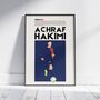 Achraf Hakimi Psg Football Poster, thumbnail 1 of 6