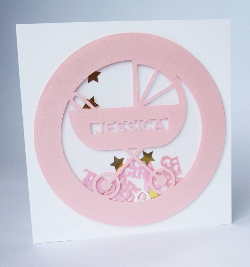 Image of 3D Shaker New Baby Card