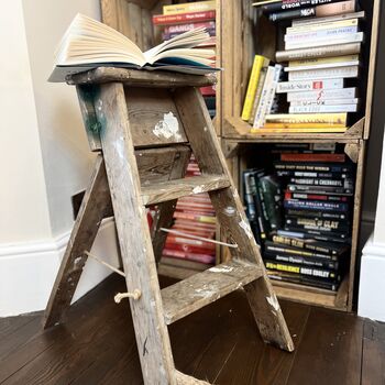 Vintage Tall Wooden Step Stool Ladder, 4 of 10