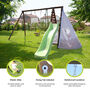 Camelia Wooden Swing Set With Slide, thumbnail 2 of 12