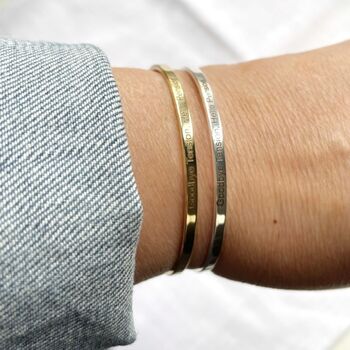 Gold Or Silver Plated Retirement Bangle | Goodbye Tension Hello Pension, 3 of 12