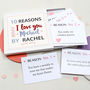 Personalised Reasons I Love You Notes, thumbnail 2 of 8
