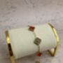 Double Sided 18 K Gold Plated Red Clover Bracelet, thumbnail 4 of 6