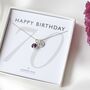 70th Birthday Gift For Her – Sterling Silver Birthstone And Personalised Number Charm Necklace, thumbnail 4 of 7