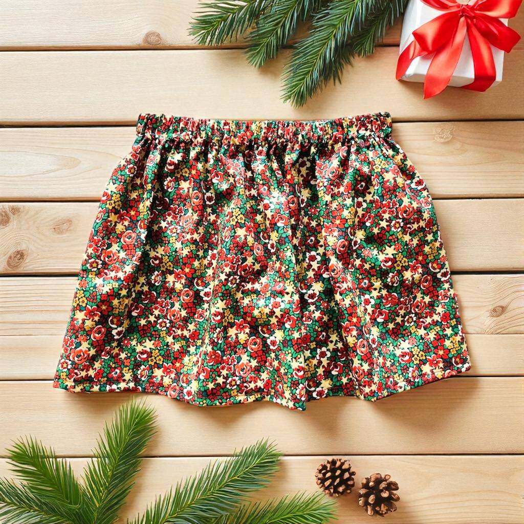 Liberty Of London Christmas Children's Skirt With Elasticated Waist, 1 of 2