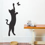 Cat And Butterfly Wall Sticker, thumbnail 1 of 3