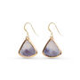 Ceramic, Glass And Gold Dusk Teardrop Earrings, thumbnail 1 of 5