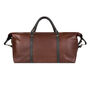 Personalised Two Tone Leather Armada Duffle Holdall, thumbnail 1 of 8