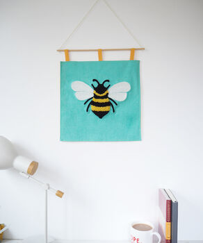 Bumblebee Punchneedle Wall Hanging, 4 of 5