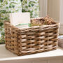 Grey Rattan Storage Basket, thumbnail 1 of 7