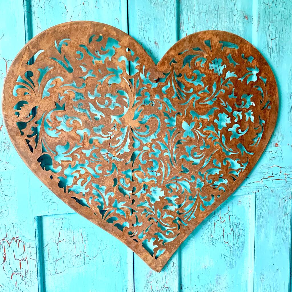 Rusted Heart Wall Hanging Low Stock, 1 of 3