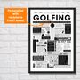 Golf Facts Print – Personalised Wall Art For Golfers, thumbnail 2 of 10