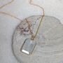 The Faceted Rectangle Blue Topaz Necklace Gold, thumbnail 5 of 8