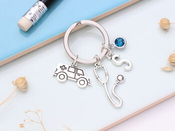 Paramedic Ambulance Personalised Keyring, 3 of 10