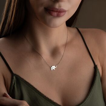 Personalised Initial Elephant Necklace, 3 of 9