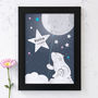 Personalised Bear With Moon Baby Print, thumbnail 2 of 5
