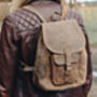 Vintage Style Small Handmade Leather Backpack, thumbnail 1 of 12