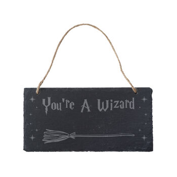 'You're A Wizard' Illustrated Slate Chalkboard Sign, 2 of 2