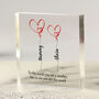 Personalised Mum Heart Balloon Acrylic Block Gift, thumbnail 1 of 2