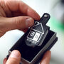 New Home Leather Flip Photo Keyring, thumbnail 1 of 7