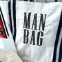Mans Bag Embroidered Tote, thumbnail 2 of 3