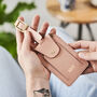 Personalised Blush Leather Luggage Tag, thumbnail 1 of 4