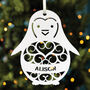 Personalised Spiral Penguin Christmas Tree Decoration, thumbnail 2 of 4