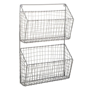 Industrial Wire Garden Shed Wall Storage Basket, 2 of 5
