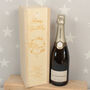 Personalised Wreath Engraved Wooden Bottle Box, thumbnail 1 of 3