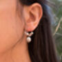 Pearl Labradorite Moonstone Drop Earrings, thumbnail 1 of 9