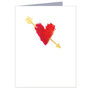 Heart And Arrow Mini Greetings Card, thumbnail 2 of 5