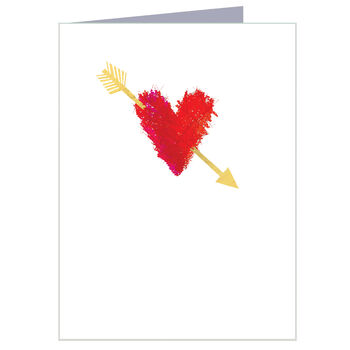 Heart And Arrow Mini Greetings Card, 2 of 5