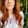 Embroidered Lavender Bouquet Tshirt, thumbnail 1 of 2