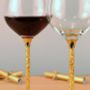 Pair Of 24ct Gold Filled Stem Wine Glasses, thumbnail 2 of 5