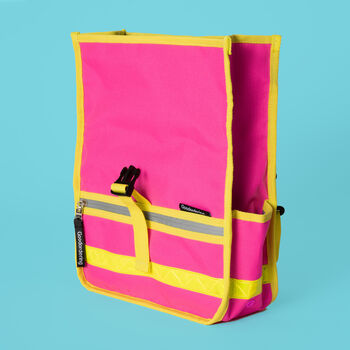Neon Rolltop Handlebar Bag Pink, 6 of 9