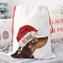 Black Dachshund Dog Christmas Sack, thumbnail 1 of 2