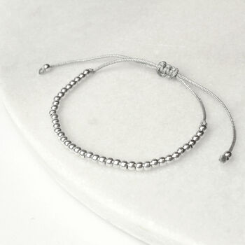 Sterling Silver 40th Birthday 40 Beads Bracelet, 4 of 6