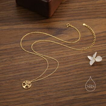 Sterling Silver Tree Pendant Necklace, 3 of 10