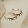 Sterling Silver Rose Gold Plated Sequin Hoop Earrings, thumbnail 1 of 3