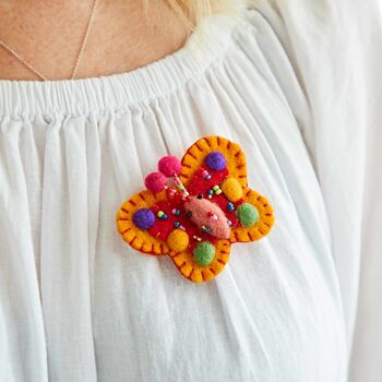 Felt Butterfly Brooch, 8 of 11